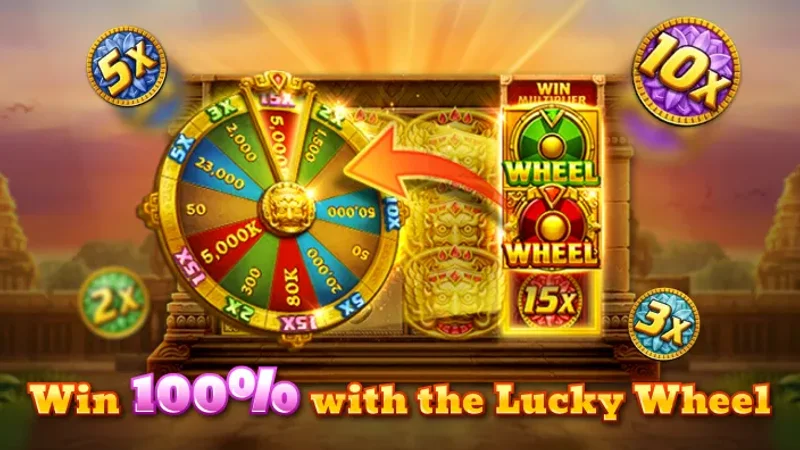 Fortune Gems JILI Slot Machine 3-Reel Multiplier Wheel Display